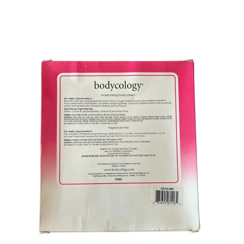 Bodycology‎ Truly Yours Cream,Sock, & Fragrance Mist Set